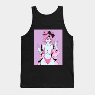 Pink anime milk girl Tank Top